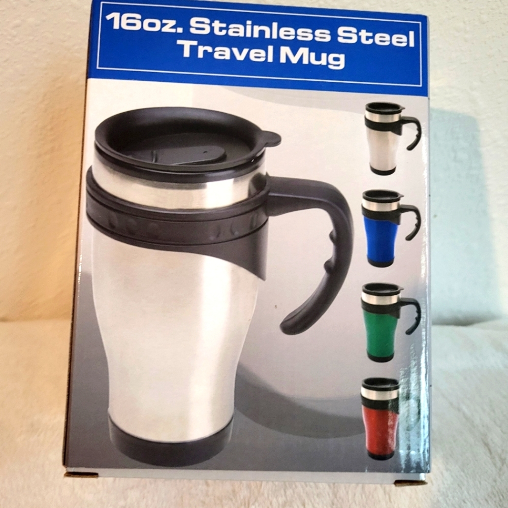 16 Oz. Stainless Steel Travel Mug NWT